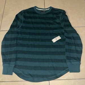 NOS NWT VTG Volcom Waffle Thermal Shirt Mens M Long Sleeve Y2K Logo Skater Jesse